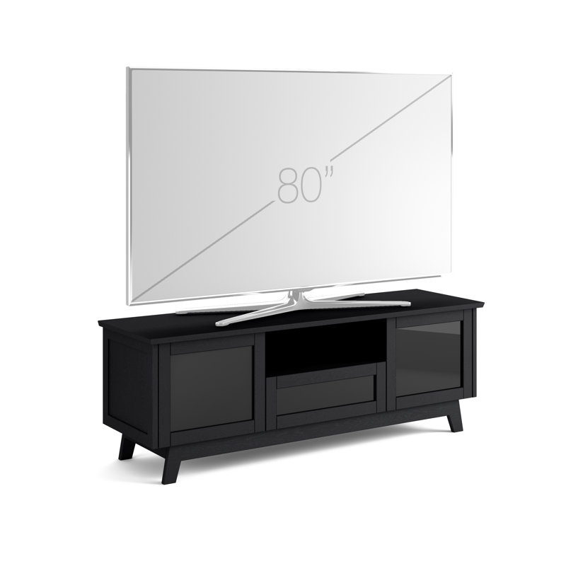 Av Basics Sdav5 Av Cabinet, Black Oak