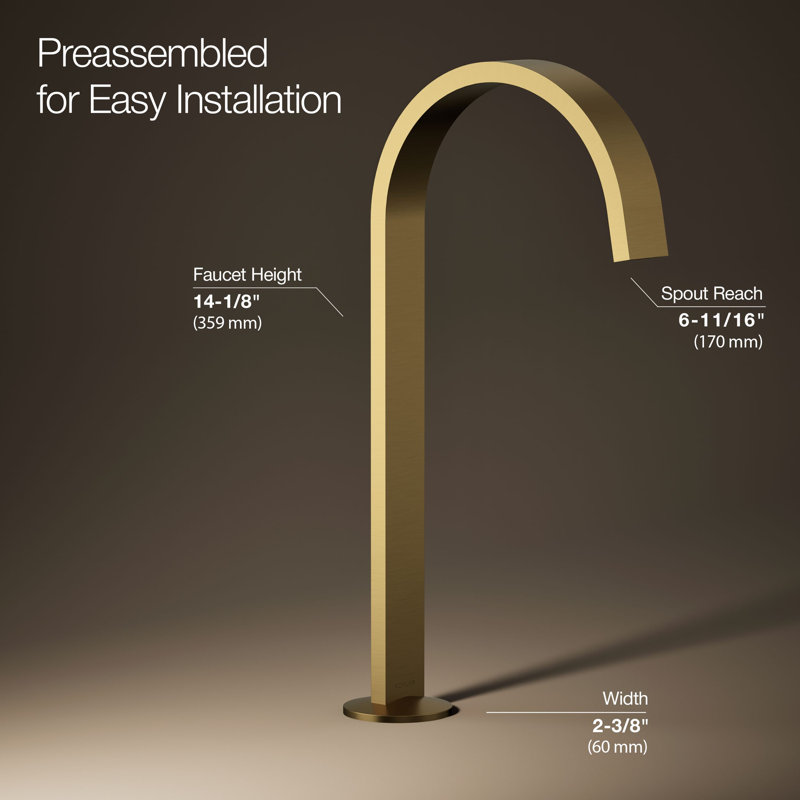 Components Bathroom Sink Spout With Ribbon Design