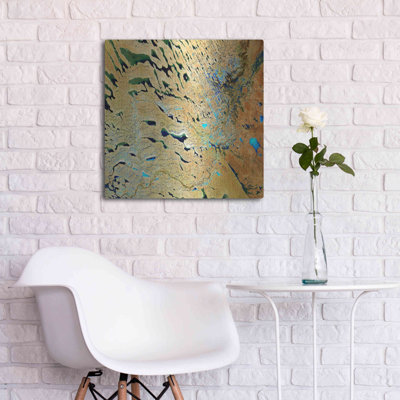 Wrought Studio ™ «Earth as Art: Parallel Dunes», art mural en métal