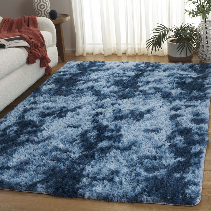 Zahrya Shag Performance Abstract Rug, Rectangle 4' x 6'