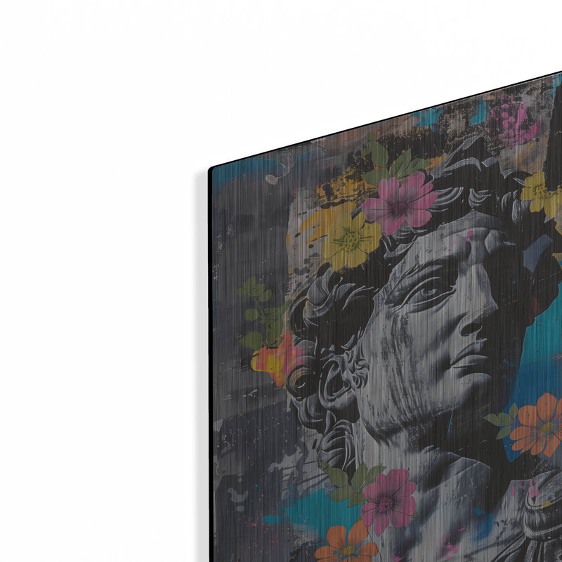 Statue grecque par Andreas Magnusson, art mural en métal, H 16 po x l 12 po