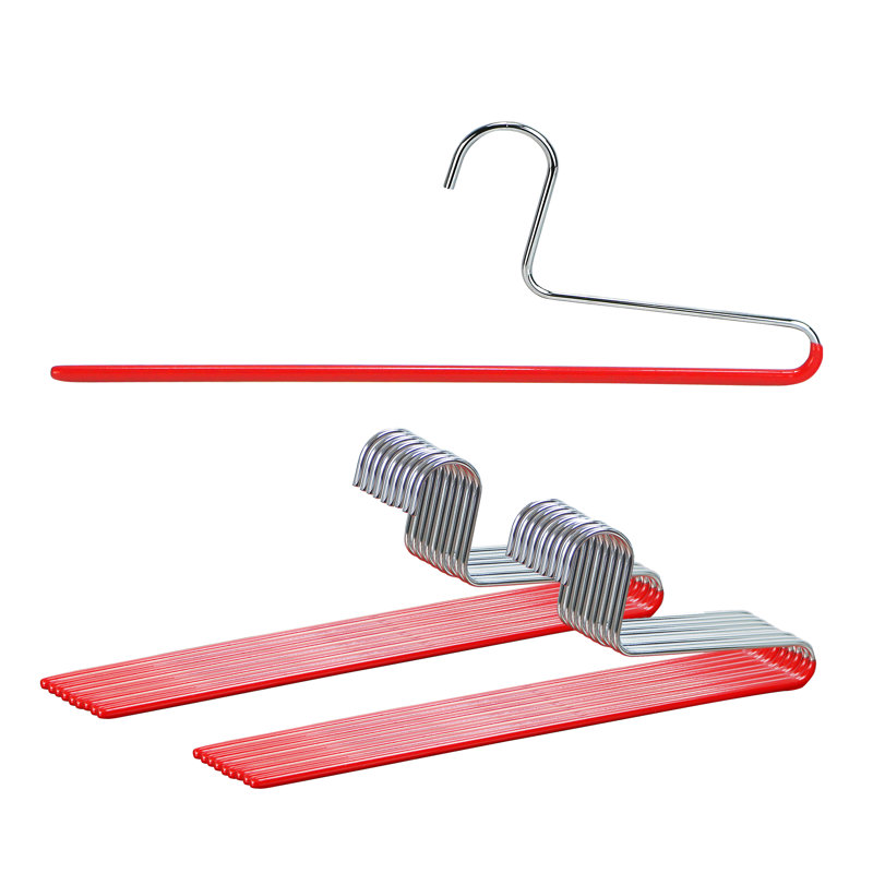 Cintre standard en métal antidérapant, Rouge