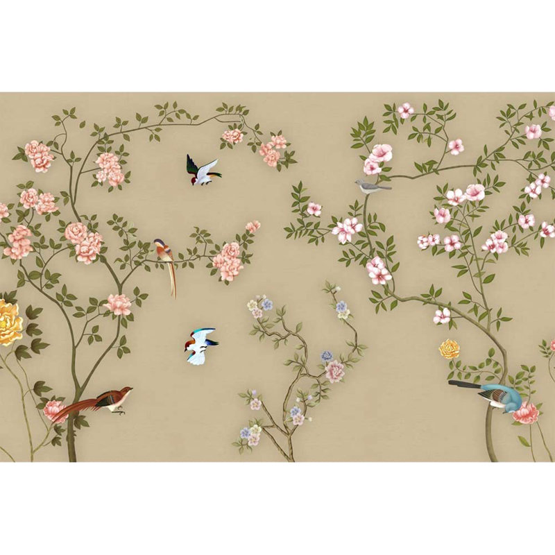 Murale lisse de style chinois, L 100 po x l 144 po