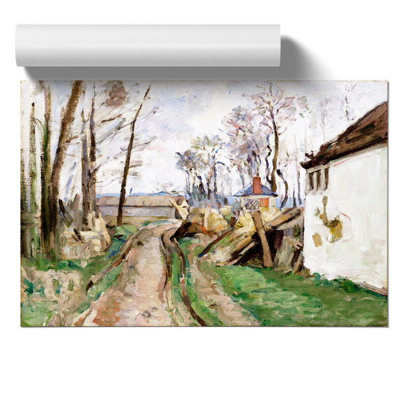 A Village Road Near Auvers by Paul Cezanne - Frameless Print, 21cm H x 30cm W x 0.1cm D