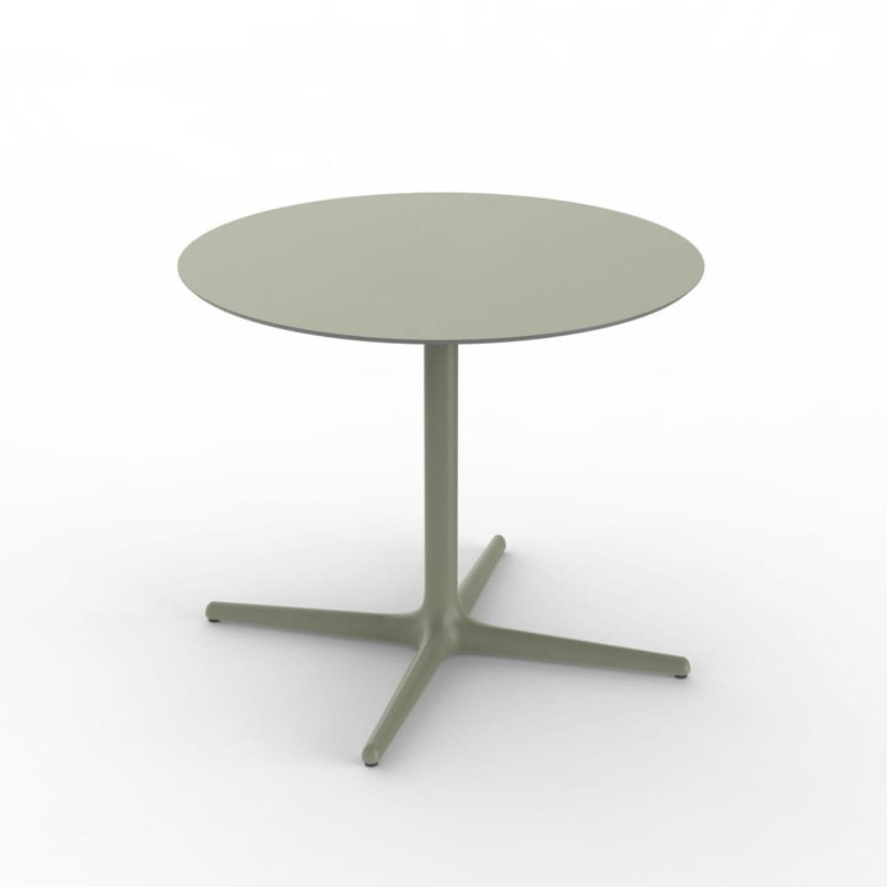 Toledo Round Outdoor Dining Table , in. W in. D, 29.53"H x 35.43"L x 35.43"W, Greenish Gray