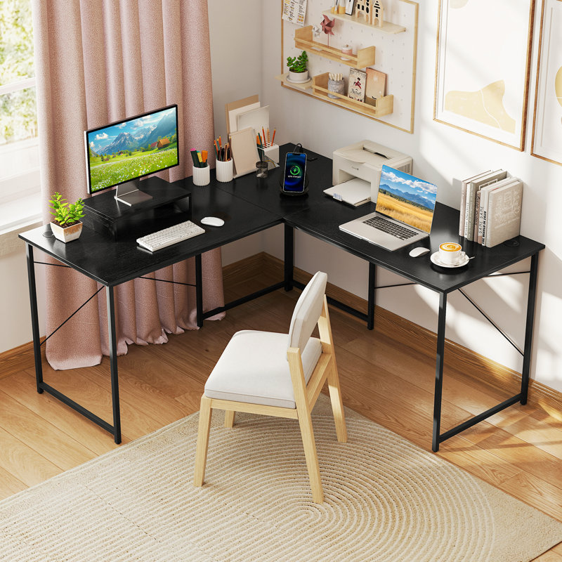 Moorhouse Steel Writing Desk, Black/Black