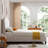 Hampton  Wingback Bed, Linen-108856406-108856410