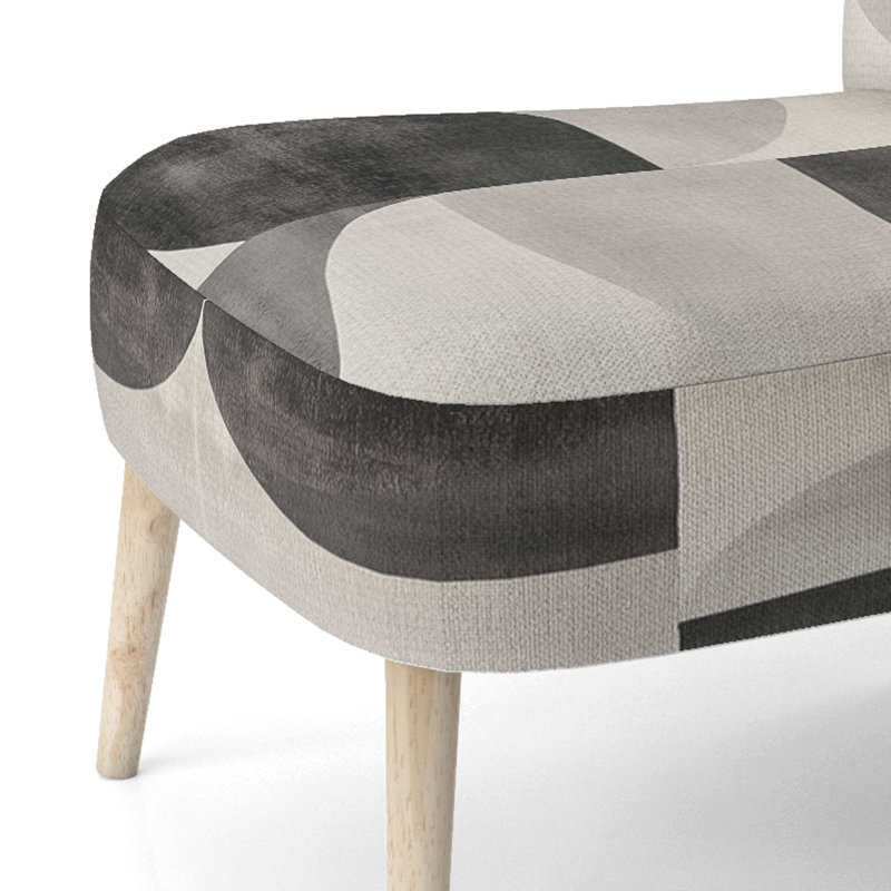 Chaise d'appoint abstraite Mid-Century - Chaise d'appoint Nordic Calm I, Chaise d'appoint sans accoudoirs