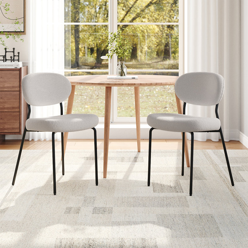 57cm H Upholstered Back Side Chair, Gray