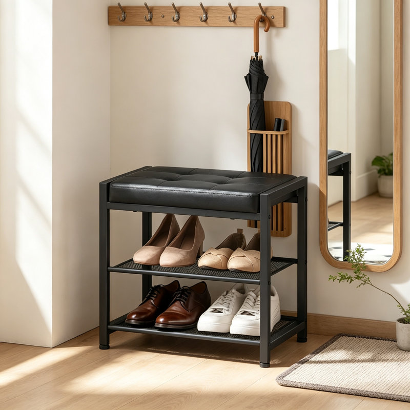 4 Pair Shoe Storage Bench