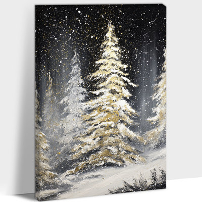 Art mural de Noël arbre de Noël - décoration murale photos d'hiver, art de Noël sur toile pour le salon