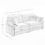 Canapé de salon chaleureux et confortable avec 4 coussins et 4 coussins pour le salon-831839473