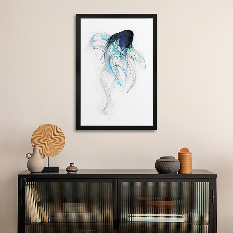 «Ghost Fish», affiche encadrée de qualité supérieure par Alexis Marcou, H 24 po x l 16 po