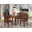 Ensemble de table de cuisine 5 pièces pour 4 personnes comprenant une table de salle à manger rectangulaire avec rallonge papillon et 4 chaises de salle à manger en tissu de lin, chêne-18323688-18323691-99527778