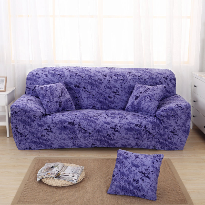 Élégante housse de canapé à coussin carré, Violet