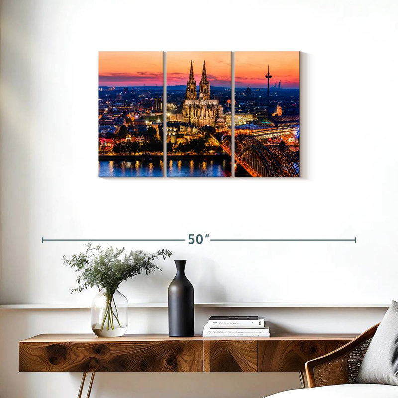 Lumières de la ville de Cologne, H 20 po x l 33 po