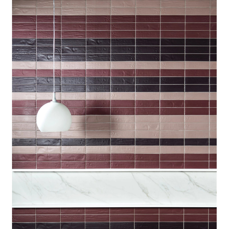 Boqueria aubergine 3 x 9 mat, Mauve aubergine