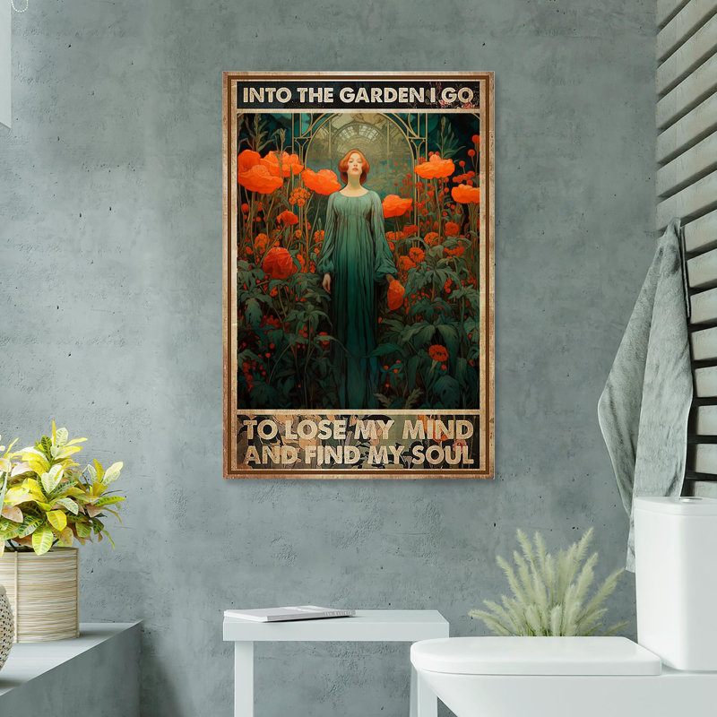 «Into the Garden I Go», impression sur toile tendue, L 24 po x H 36 po