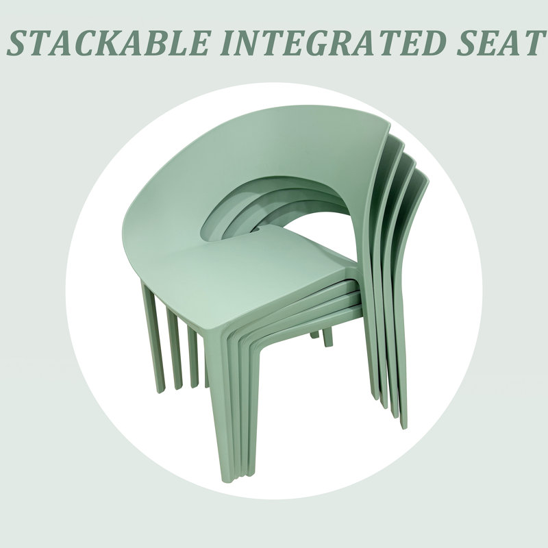 Chaise en polypropylène Haze, Vert