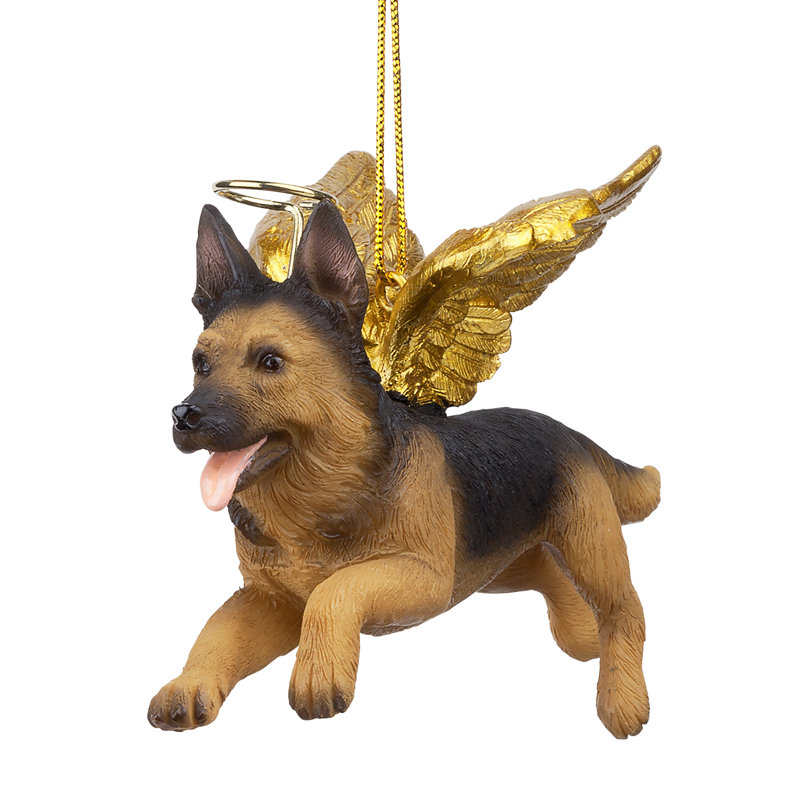 German Shepherd Dog Angel Hanging Figurine