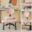 Chaise de bureau ergonomique avec pieds croisés multi-positions, fauteuil pivotant de méditation et de TDAH, support de dossier et base roulante