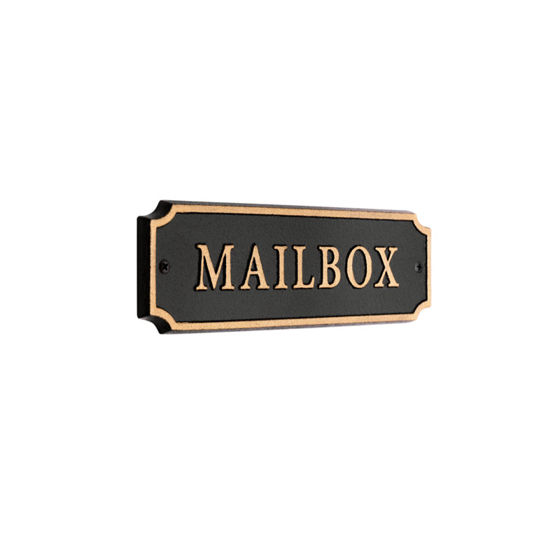 Door Statement Cut Corner Plaque - Mailbox