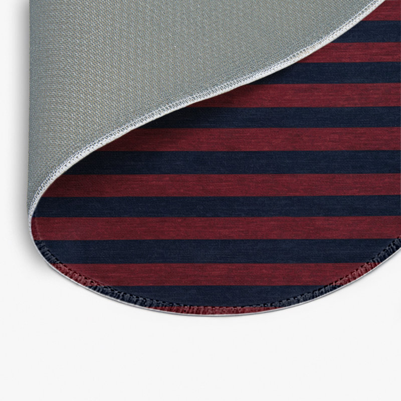Tapis intérieur / extérieur gris HorizontalStripes, Rond 5 pi