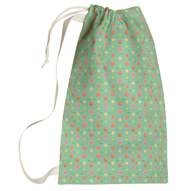 Sac à linge à fruits à agrumes, Petit (H 64 po x l 20 po x P 1,5 po), Vert