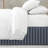 Shay Broad Ticking Stripe Dark Denim Cotton Bedskirt-124942501-109715411-109715413