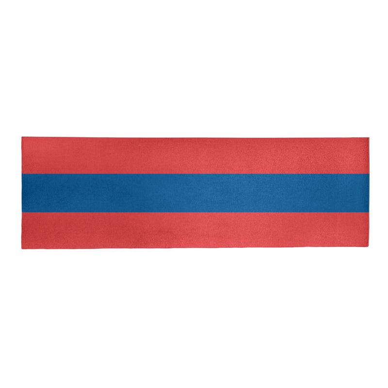 Tapis à rayures rouge/bleu dodger Los Angeles, Tapis de couloir 2 pi 6 po x 8 pi