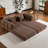 4-in-1 Convertible Compressed Sleeper Sofa Bed, Skin-Friendly Corduroy Fold Out Couch with 33D High Density Sponge, Reinforced Metal Frame No Assembly Sofa in a Box for Small Apartment-121416301-129588361