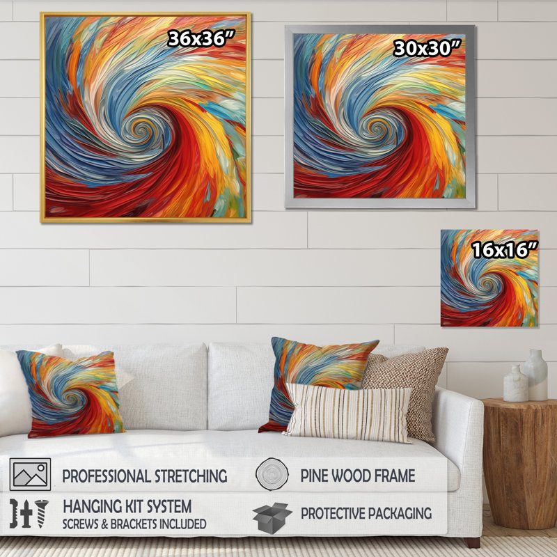 " Spiral Symphony II ", Wrapped Canvas, 24" H x 24" W x 1" D