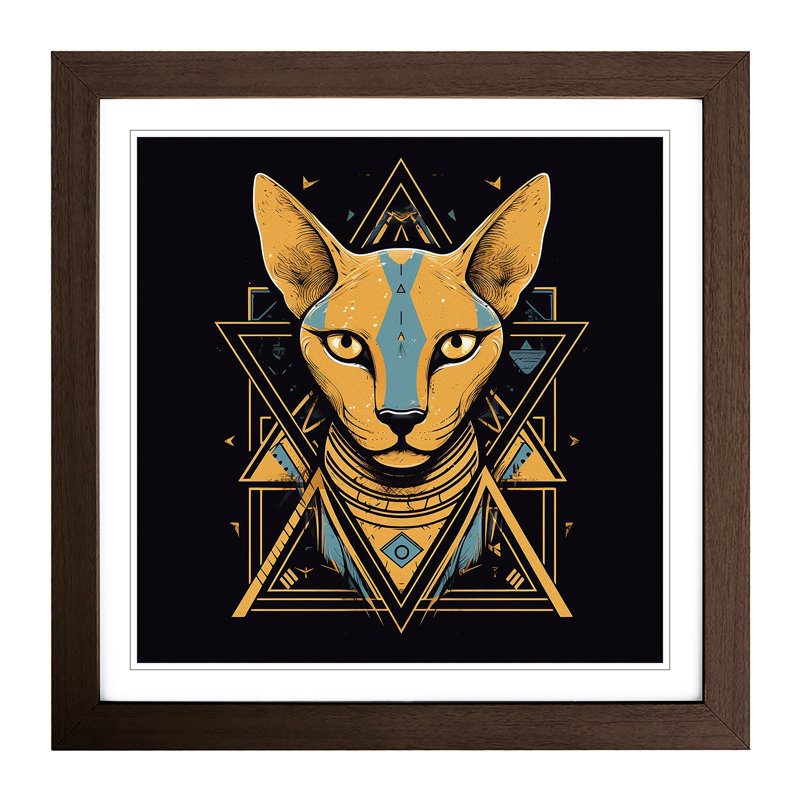 Single Picture Frame Print on Wood, Walnut