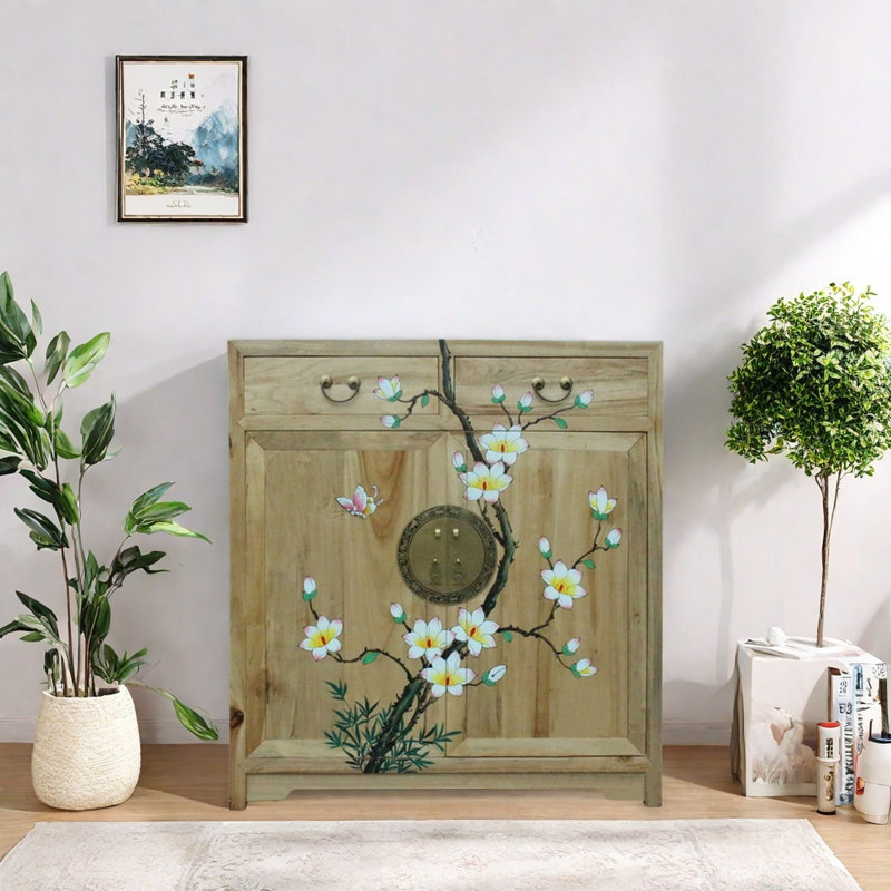 Solid Camphor  Wood Entryway Cabinet