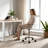 Acrylic Rolling Armless Vanity Swivel Height Adjustable Clear Desk Chair for Home Office With Wheels-545504364-561603682