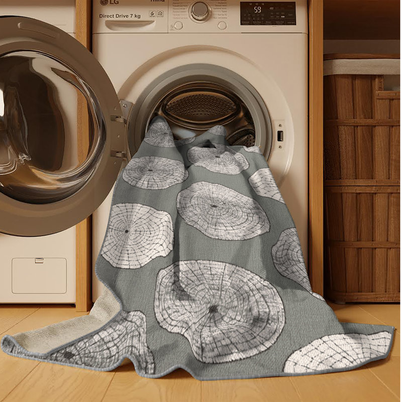 Machine Washable Space Gray Area Rug, Square 8'