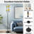  68.5" Standing Floor Lamp Watercolor flowers sunflower patterns summer sunflowers paper pack Dimmable Metal Pole Lamp with Linen Lampshade LED Bulb Included