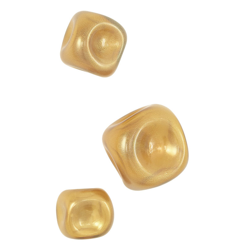 3 Piece Wall Rock Set, Amber