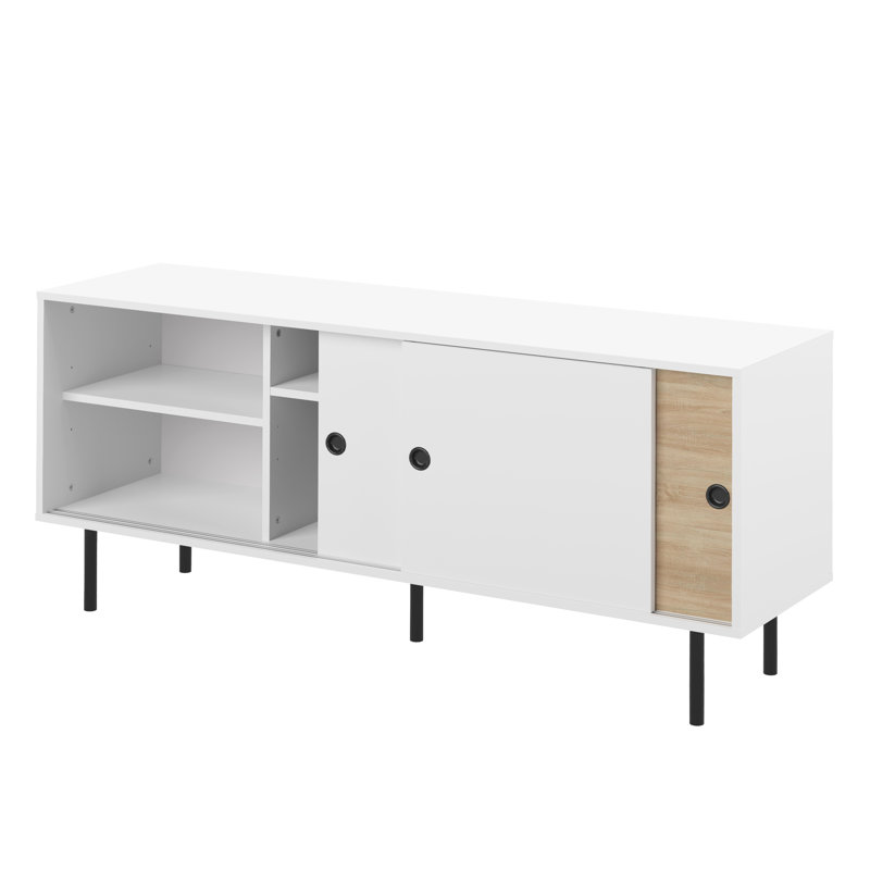 Gurjant Sideboard, Natural Oak/White