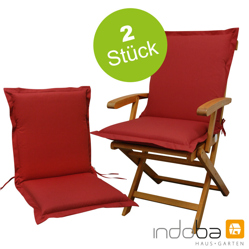 Premium Dining Chair Cushion, 9 cm H x 50 cm W x 100 cm D, Red
