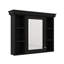 Unité de rangement de salle de bain murale 35 po x 28 po avec porte miroir et 6 tablettes ouvertes-1764695861