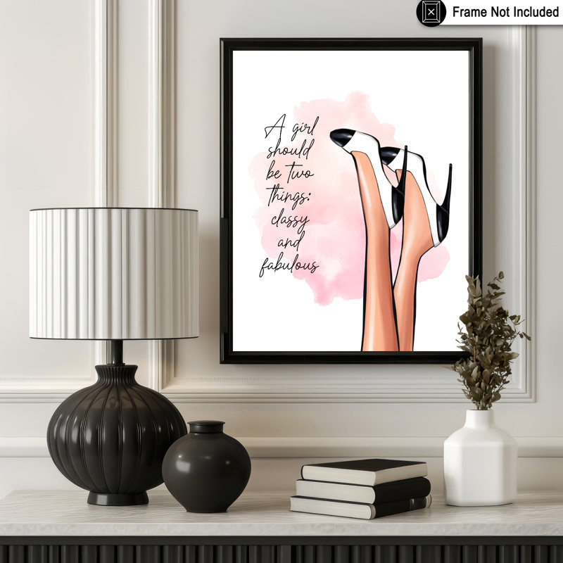Une fille devrait être chic et fabuleuse n ° 1, 24"H x 32"W, Poster, Unframed