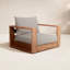 Chaise de patio en teck avec coussins Gazel-86506439