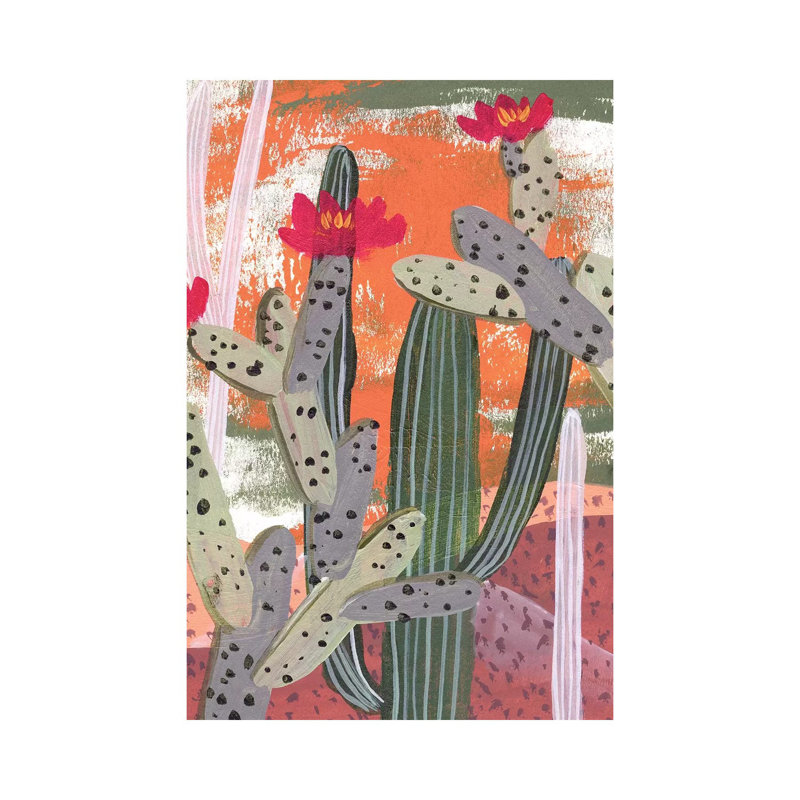 Desert Flowers III 1 Piece Wrapped Canvas Painting, 20.32 cm H x 30.48 cm W