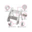Tabouret à 2 marches pour lavabo de salle de bain, P 13 po x l 12,8 po x H 13,8 po, gris blanc