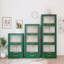 Vitrine de rangement à 4 niveaux avec portes rabattables-131586781