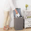 Panier à linge en coton épaissi, panier de rangement pliable pour vêtements 3D avec couvercle, organisateur lavable de grande capacité pour la maison