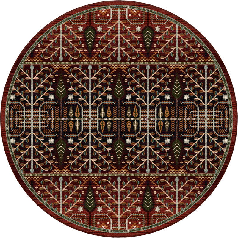 Ayvia Floral Rug, Round 7'7"