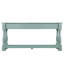 Console en bois de 160 cm de long avec 3 tiroirs et 1 tablette du bas pour l'entrée ou le couloir. Montage facile. Table d'appoint extra-épaisse (bleu rétro).-901178290