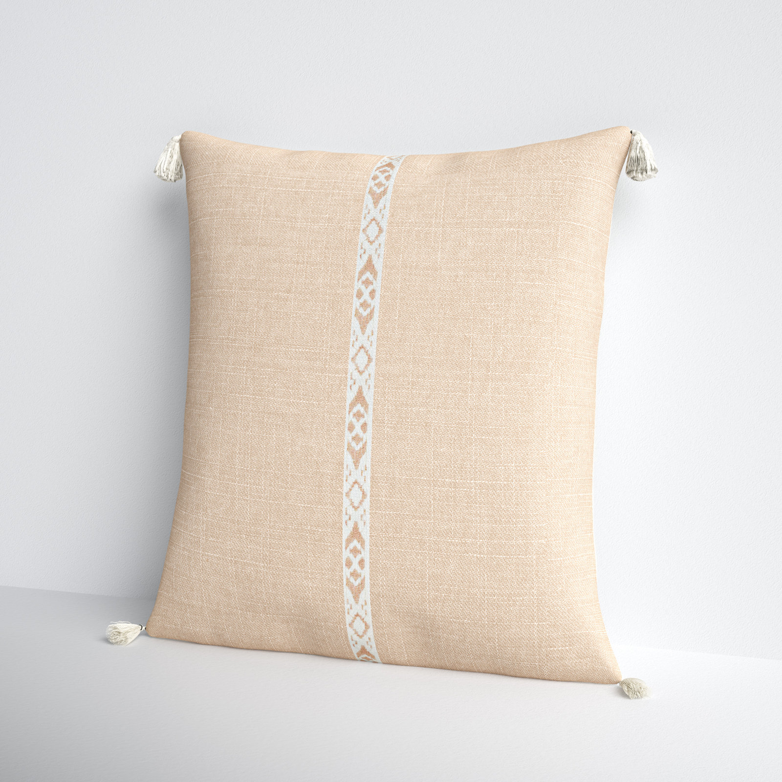 Griffin Embroidered Throw Pillow, Beige, Pillow Cover Only - No Insert